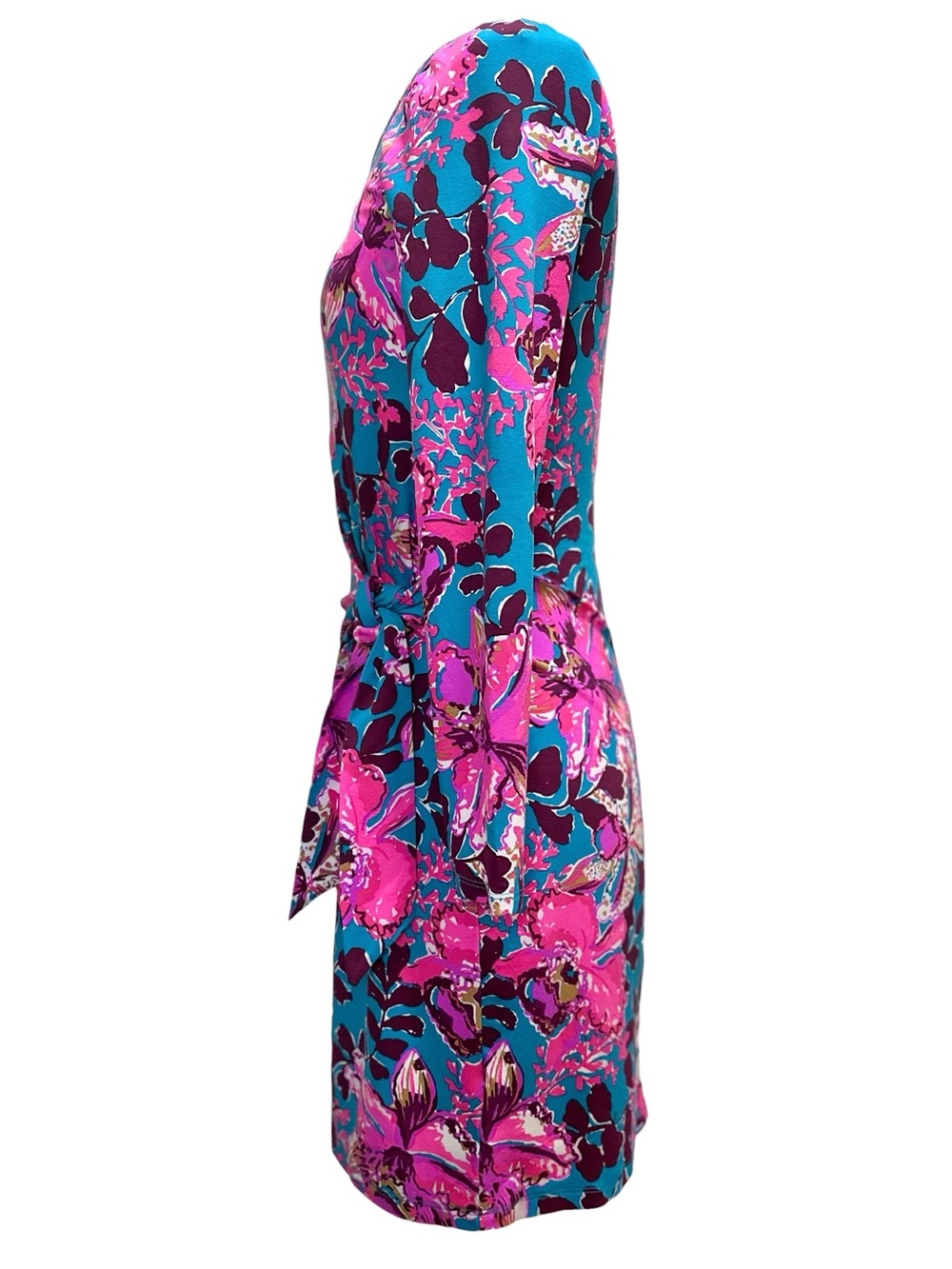 Lilly Pulitzer Bryson Dress Blue Rhapsody Orchid You Not - Picture 5 of 8